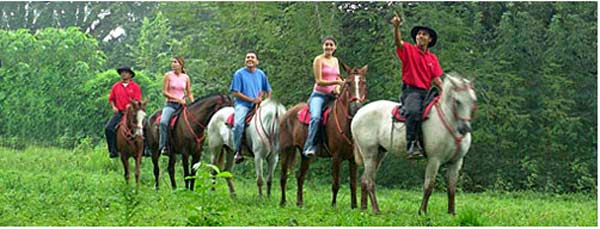 Séjour à cheval. Ancienne piste espagnole à Guanacaste, Costa Rica.