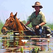 Safari à cheval. Le delta de l'Okavango, Botswana