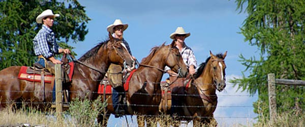 RandonnÃ©e Ã©questre en ranch Ã  Cranbrook, Colombie Britannique, Canada.