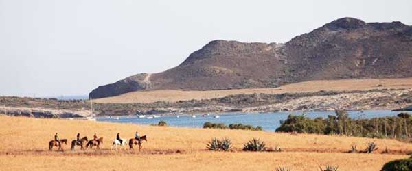 Randonnée à cheval en étoile dans le parc de Cabo de Gata et Sierra Nevada, Andalousie