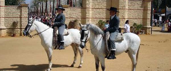 Randonnée équestre, la fête du cheval à Jerez de la Frontera, Andalousie, Espagne