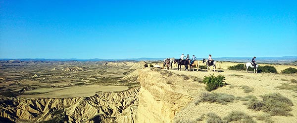 RandonnÃ©e Ã  cheval dÃ©sert de Bardenas, Navarre, Espagne