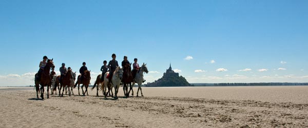 Week-ends équestres (2 à 5 jours) au Mont Saint Michel, Bretagne, France