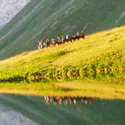 Randonnée à cheval dans les monts Svaneti, Géorgie