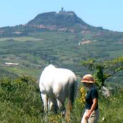 Randonnée à cheval, sur le sentier des étrusques, Toscane, Italie