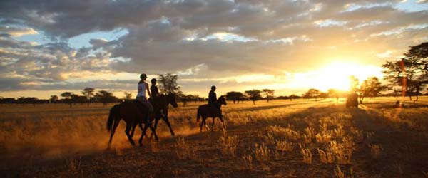 Safari Ã©questre en bordure du Kalahari, Namibie