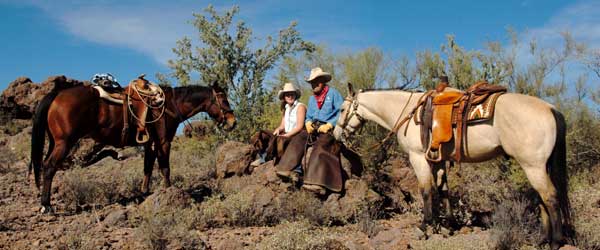 Séjour équestre. Ranch Saguaro au pied des Tucson Mountains,  Arizona USA.