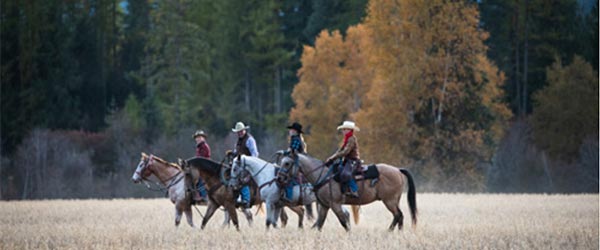 Séjour équestre aux abords des monts Selkirk, Idaho, USA