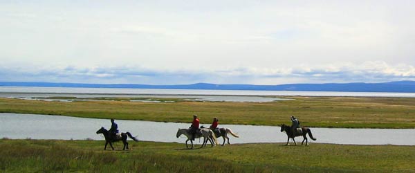 Randonnée équestre. Kenthii, pays sauvage, faune et flore de la Mongolie.